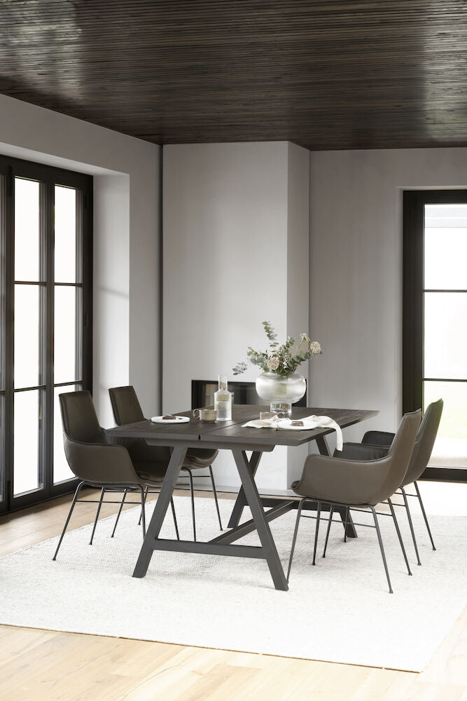 CARRADALE Esstisch Schwarz A-Beine 170x100x75cm - ZEN ZONE