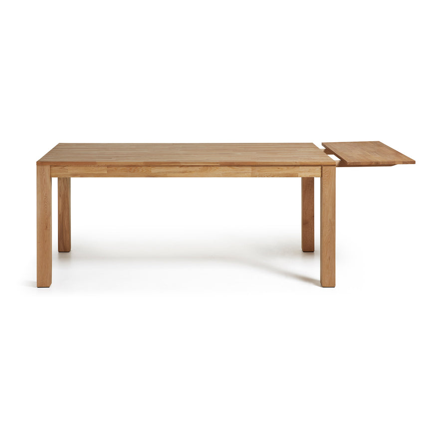 Isbel ausziehbarer Tisch 120 (200) x 75 cm aus massivem Eichenholz - ZEN ZONE Furniture