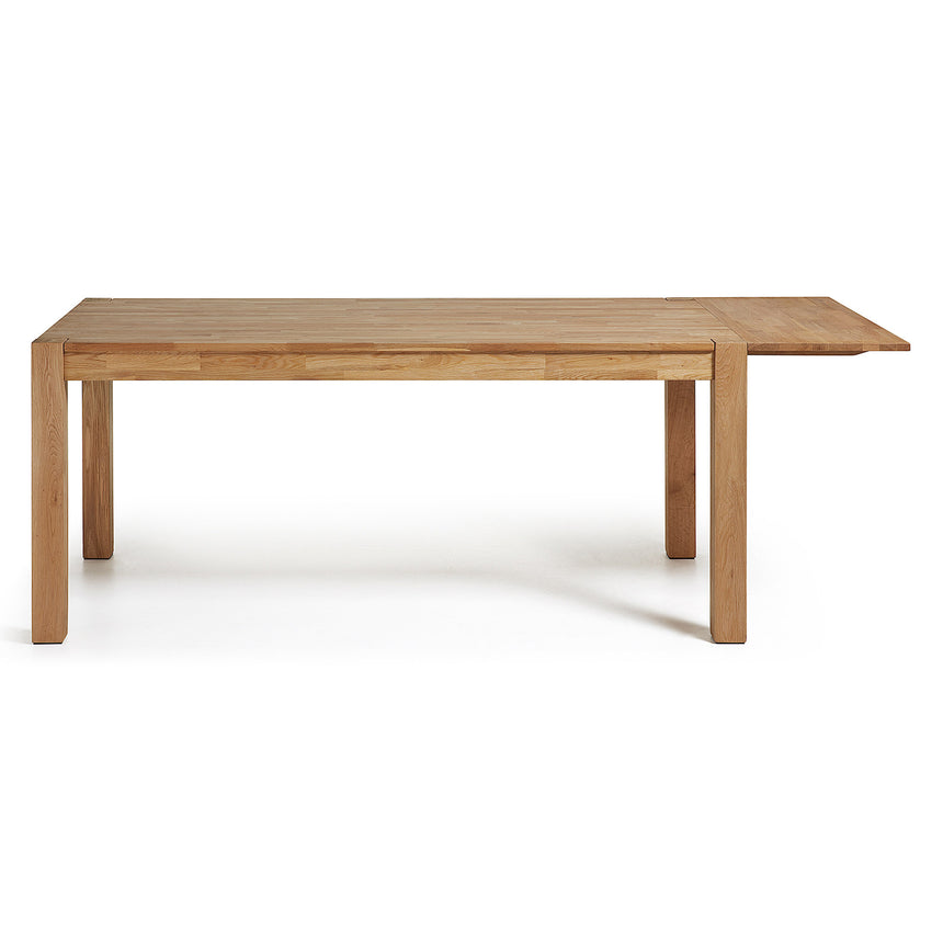 Isbel ausziehbarer Tisch 120 (200) x 75 cm aus massivem Eichenholz - ZEN ZONE Furniture