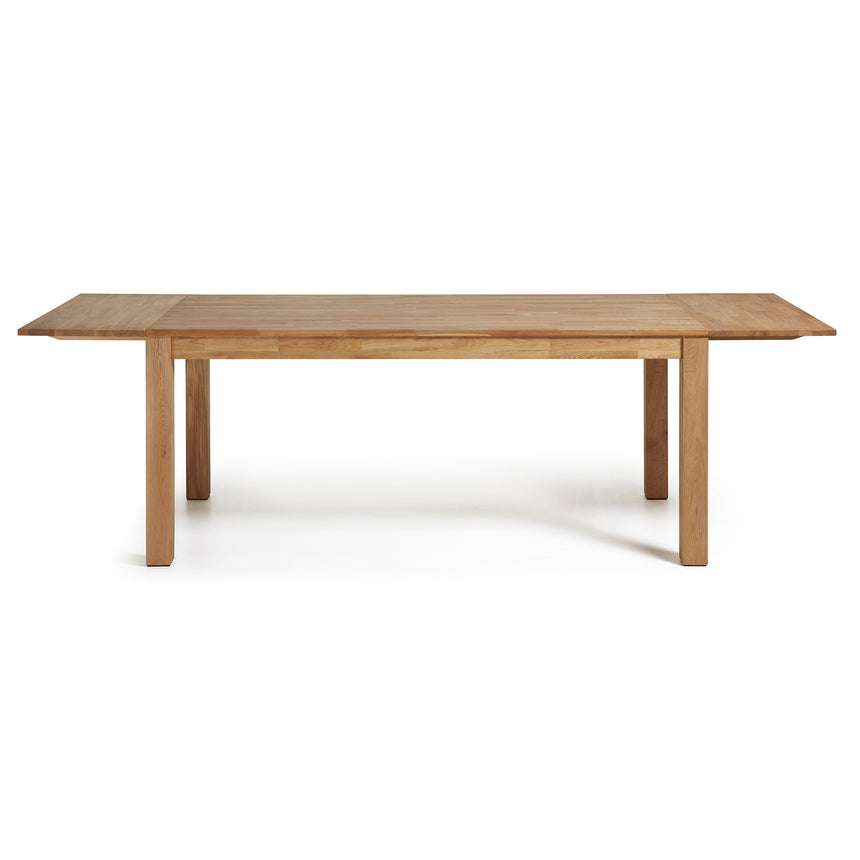 Isbel ausziehbarer Tisch 120 (200) x 75 cm aus massivem Eichenholz - ZEN ZONE Furniture