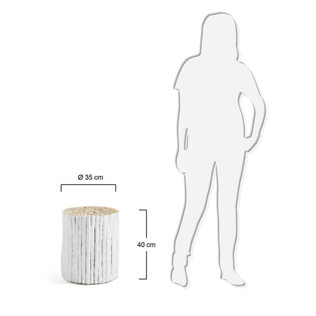 Filip Beistelltisch Ø 35 cm weiß - ZEN ZONE