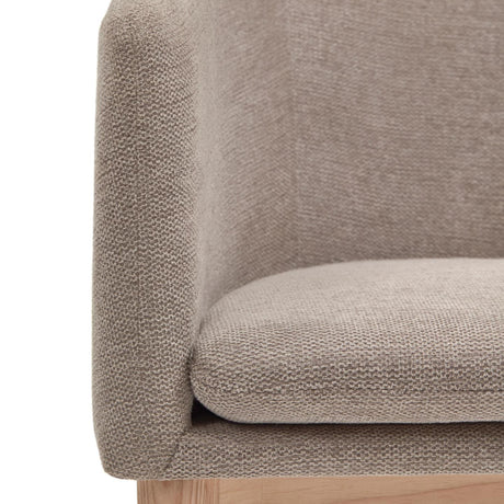 Harlan Stuhl aus brauner Chenille mit Beinen aus massiver Esche - ZEN ZONE