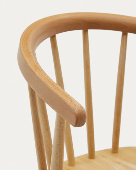 Trise Stuhl DM und massives Kautschukholz lackiert natur - ZEN ZONE Furniture