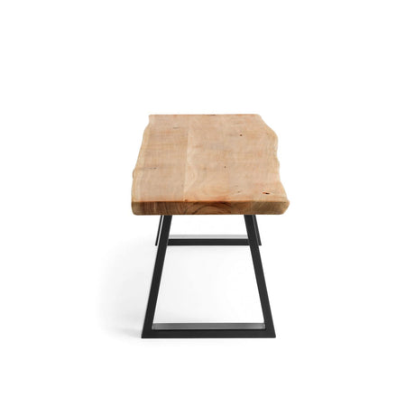 Alaia Bank aus massivem Akazienholz und Stahl schwarz lackiert 180 cm - ZEN ZONE Furniture