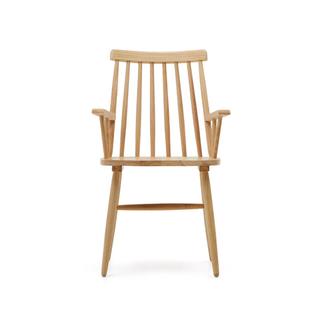 Tressia Stuhl mit Armlehnen DM und massives Kautschukholz lackiert natur - ZEN ZONE Furniture
