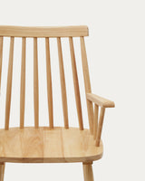 Tressia Stuhl mit Armlehnen DM und massives Kautschukholz lackiert natur - ZEN ZONE Furniture