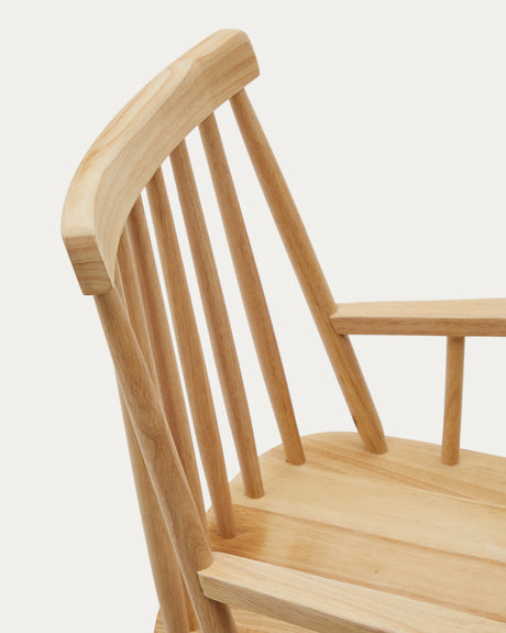 Tressia Stuhl mit Armlehnen DM und massives Kautschukholz lackiert natur - ZEN ZONE Furniture