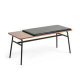 Carabel Bank aus Stahl und Nussholzfurnier 100 cm - ZEN ZONE Furniture