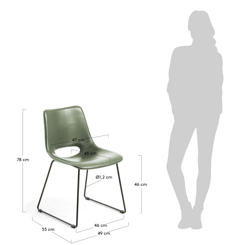 Zahara Stuhl Grün - ZEN ZONE Furniture
