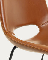 Zahara Stuhl Kunstleder Braun - ZEN ZONE Furniture
