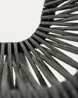 Lambton stapelbarer Stuhl aus schwarzem Seil und Stahl mit schwarzem Finish - ZEN ZONE Furniture
