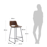 Zahara Barhocker Braun 65cm - ZEN ZONE