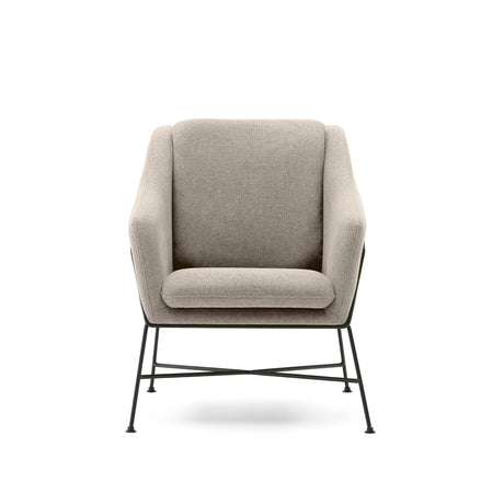 Brida Sessel in Beige und Stahlbeine mit schwarzem Finish - ZEN ZONE Furniture