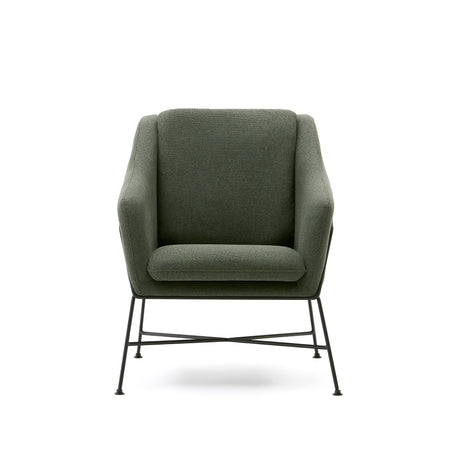 Brida Sessel in Grün und Stahlbeine mit schwarzem Finish - ZEN ZONE Furniture
