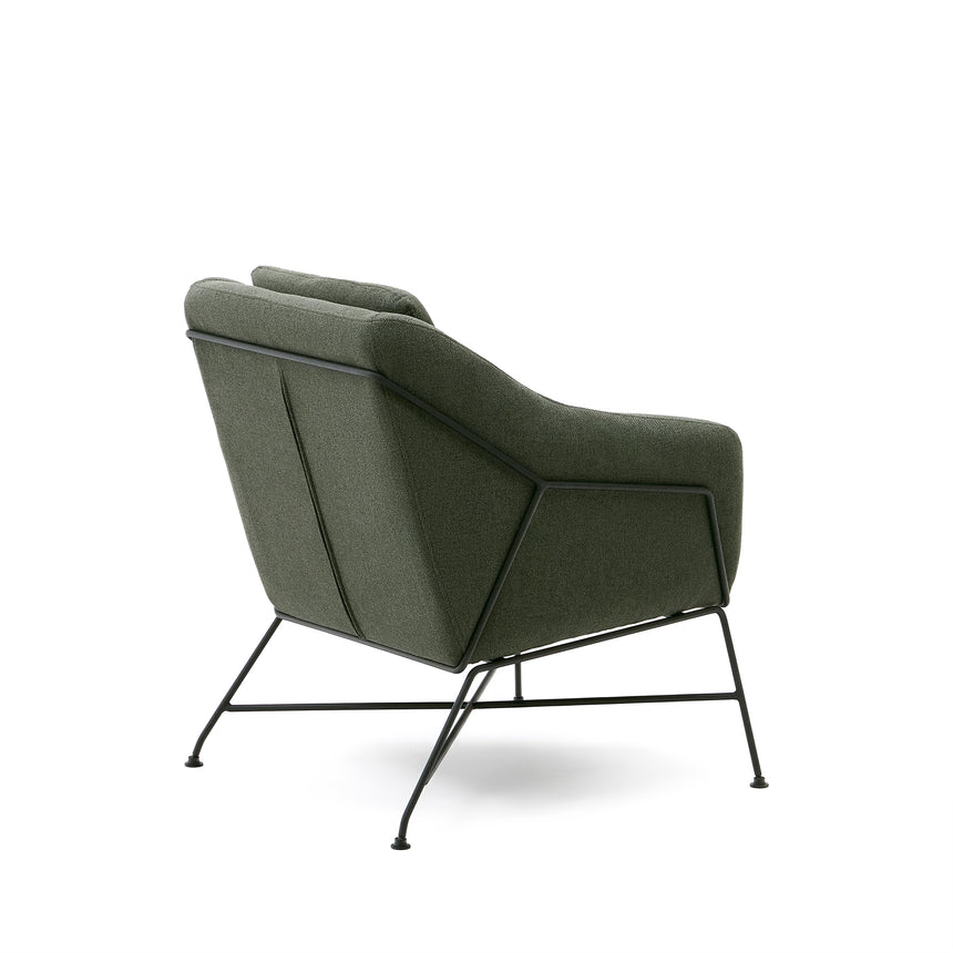 Brida Sessel in Grün und Stahlbeine mit schwarzem Finish - ZEN ZONE Furniture