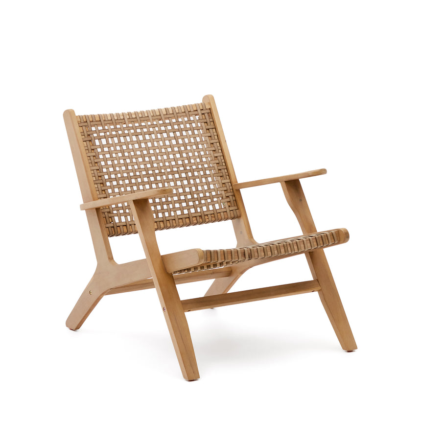 Grignoon Sessel aus massivem Akazienholz und geflochtener Korbweide 100% FSC - ZEN ZONE Furniture