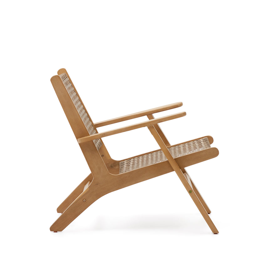 Grignoon Sessel aus massivem Akazienholz und geflochtener Korbweide 100% FSC - ZEN ZONE Furniture