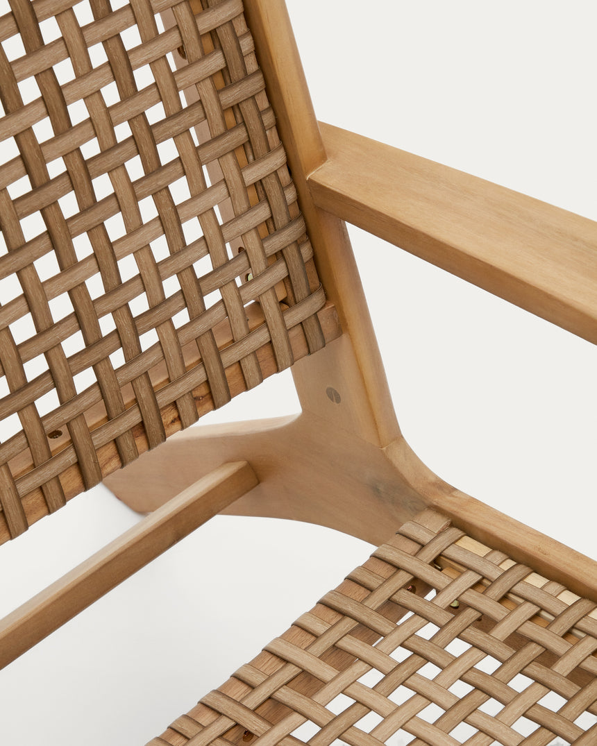 Grignoon Sessel aus massivem Akazienholz und geflochtener Korbweide 100% FSC - ZEN ZONE Furniture