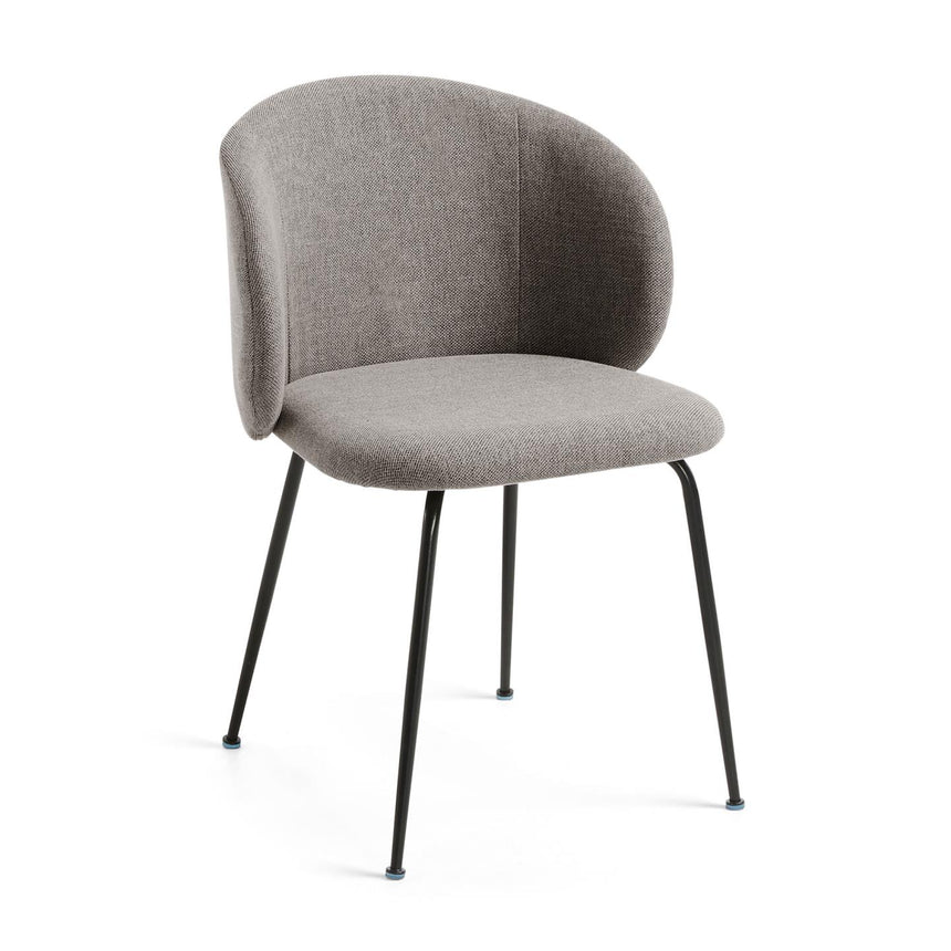 Minna Stuhl hellgrau und Stahlbeinen mit schwarzem Finish - ZEN ZONE Furniture