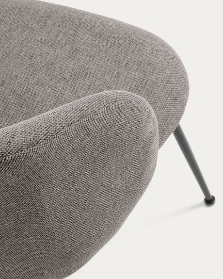 Minna Stuhl hellgrau und Stahlbeinen mit schwarzem Finish - ZEN ZONE Furniture