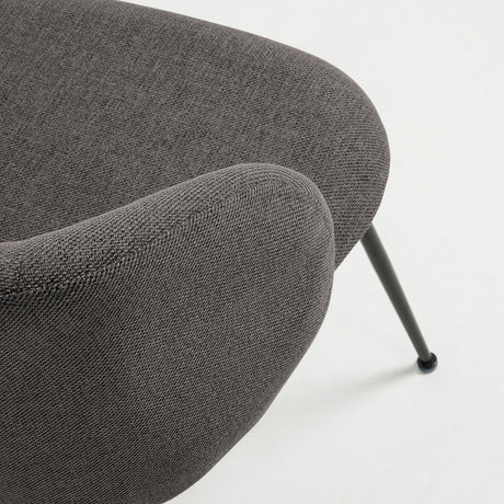 Minna Stuhl dunkelgrau und Stahlbeinen mit schwarzem Finish - ZEN ZONE