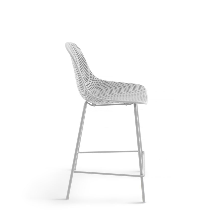 Outdoor Hocker Quinby weiß Höhe 65 cm - ZEN ZONE Furniture