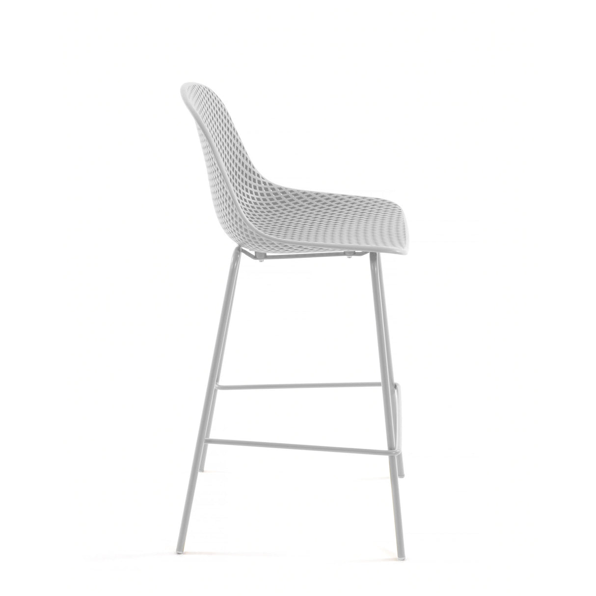 Outdoor Hocker Quinby weiß Höhe 75 cm - ZEN ZONE Furniture