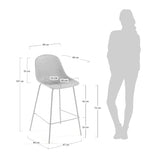 Outdoor Hocker Quinby weiß Höhe 75 cm - ZEN ZONE Furniture