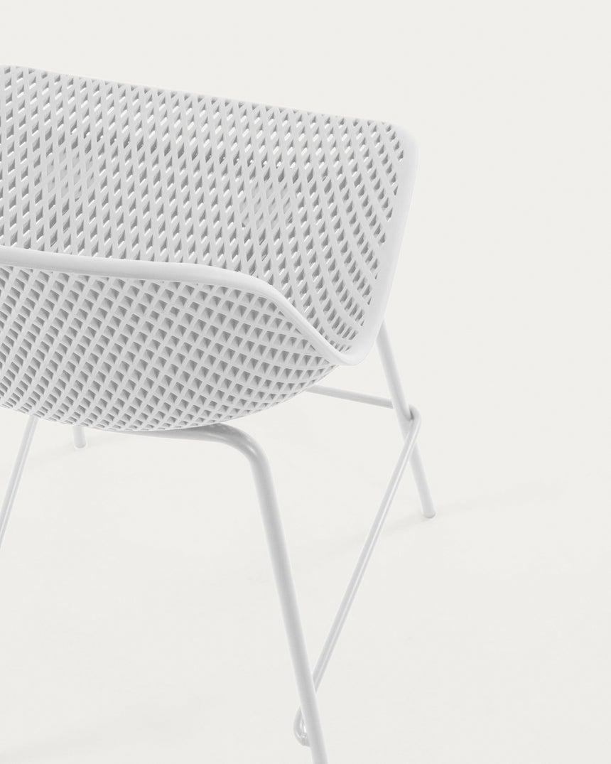 Outdoor Hocker Quinby weiß Höhe 75 cm - ZEN ZONE Furniture