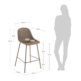 Quinby Barhocker beige Höhe 75 cm - ZEN ZONE Furniture
