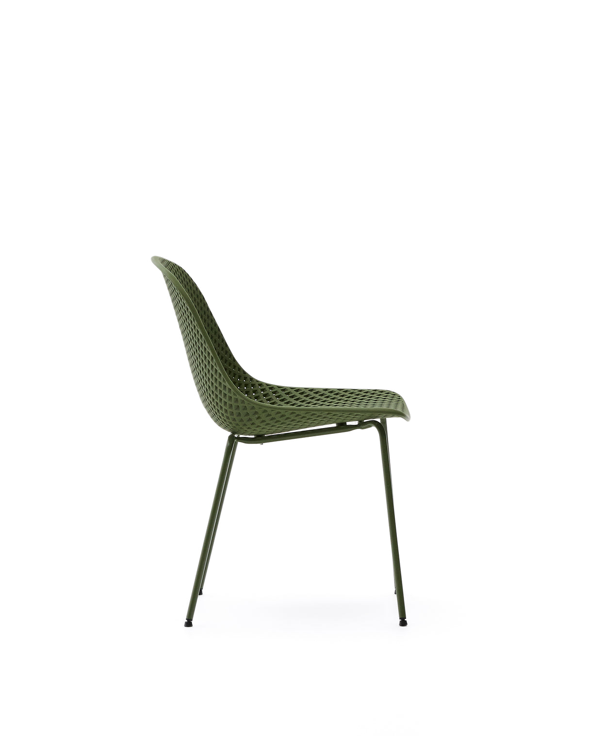 Outdoor-Stuhl Quinby mit grünen Stahlbeinen - ZEN ZONE Furniture