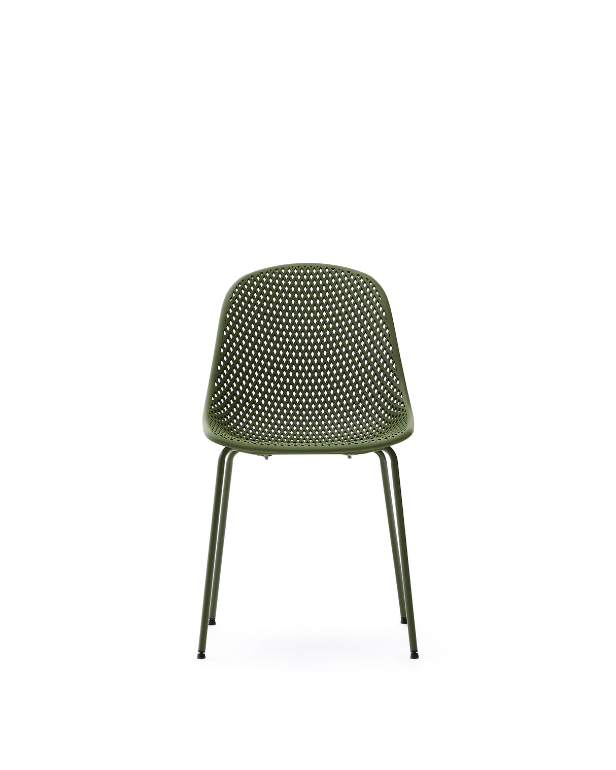 Outdoor-Stuhl Quinby mit grünen Stahlbeinen - ZEN ZONE Furniture