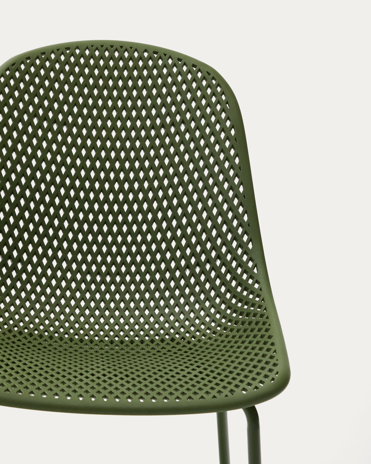 Outdoor-Stuhl Quinby mit grünen Stahlbeinen - ZEN ZONE Furniture
