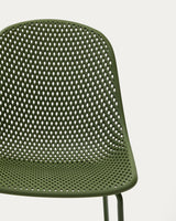 Outdoor-Stuhl Quinby mit grünen Stahlbeinen - ZEN ZONE Furniture