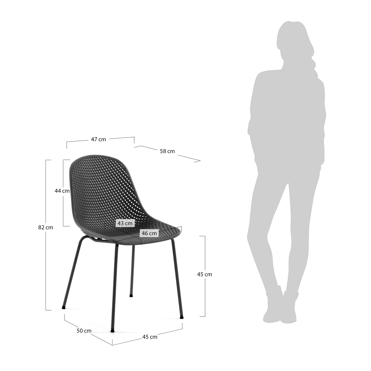 Outdoor Stuhl Quinby grau - ZEN ZONE Furniture