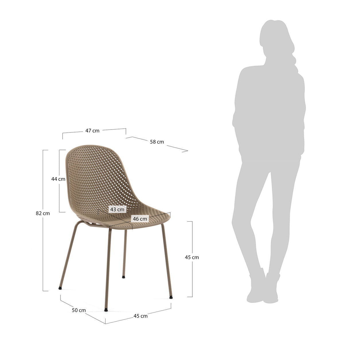 Outdoor Stuhl Quinby beige - ZEN ZONE Furniture