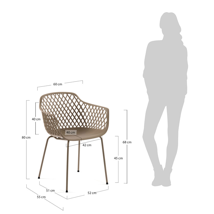 Outdoor Stuhl Quinn beige - ZEN ZONE Furniture