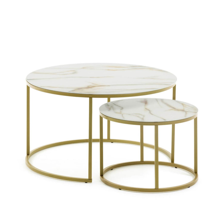 Leonor Set 2 Beistelltisch Ø 80 cm / Ø 50 cm - ZEN ZONE Furniture