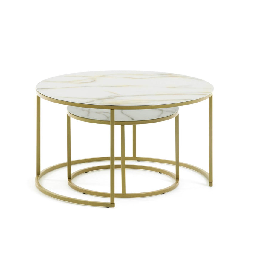 Leonor Set 2 Beistelltisch Ø 80 cm / Ø 50 cm - ZEN ZONE Furniture
