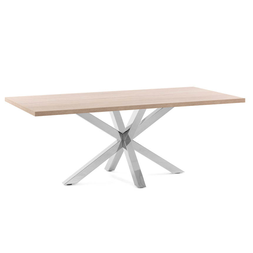 Argo Tisch 160 x 100 cm mit Melamin natur und Edelstahlbeinen - ZEN ZONE Furniture