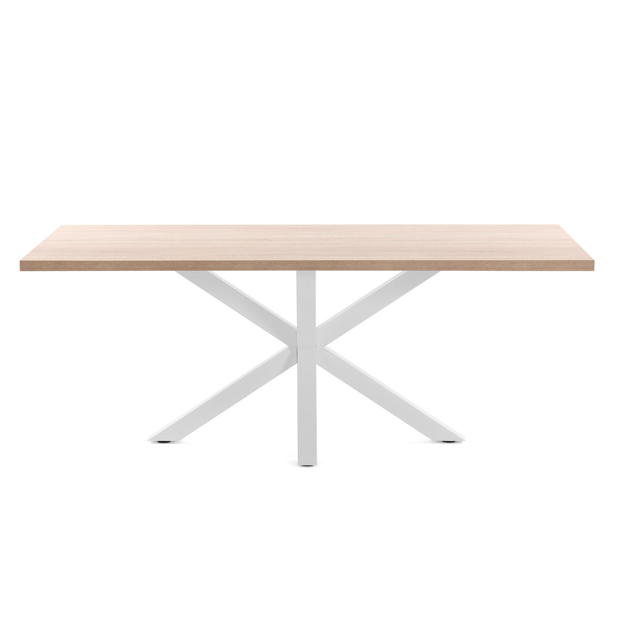 Argo Tisch 160 x 100 cm mit Melamin natur und weißen Stahlbeinen - ZEN ZONE Furniture