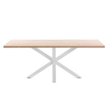 Argo Tisch 160 x 100 cm mit Melamin natur und weißen Stahlbeinen - ZEN ZONE Furniture