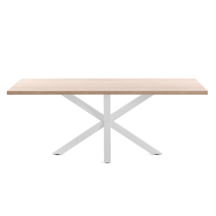Argo Tisch 160 x 100 cm mit Melamin natur und weißen Stahlbeinen - ZEN ZONE Furniture