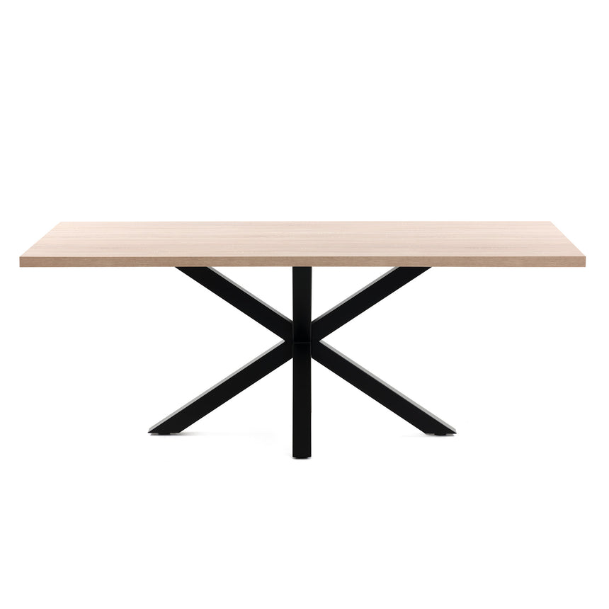 Argo Tisch 160 x 100 cm mit Melamin natur und schwarzen Stahlbeinen - ZEN ZONE Furniture