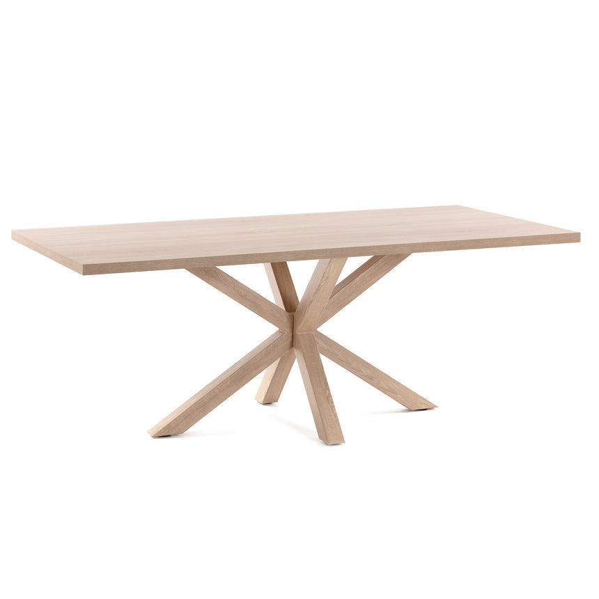 Argo Tisch 160 x 100 cm mit Melamin natur und Stahlbeinen mit Holzeffekt - ZEN ZONE Furniture