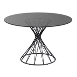 Niut Glas-Tisch Schwarz Ø 120 cm - ZEN ZONE