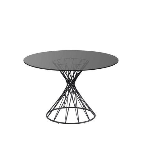 Niut Glas-Tisch Schwarz Ø 120 cm - ZEN ZONE Furniture