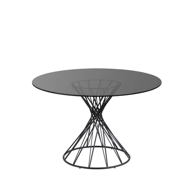 Niut Glas-Tisch Schwarz Ø 120 cm - ZEN ZONE Furniture
