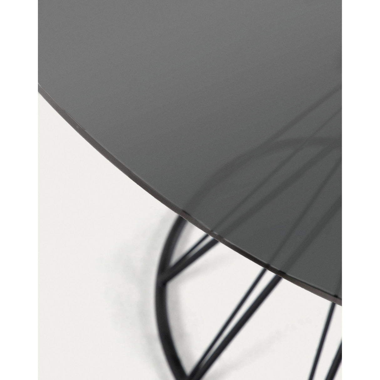 Niut Glas-Tisch Schwarz Ø 120 cm - ZEN ZONE