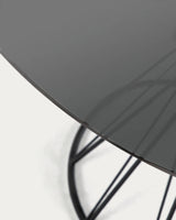 Niut Glas-Tisch Schwarz Ø 120 cm - ZEN ZONE Furniture